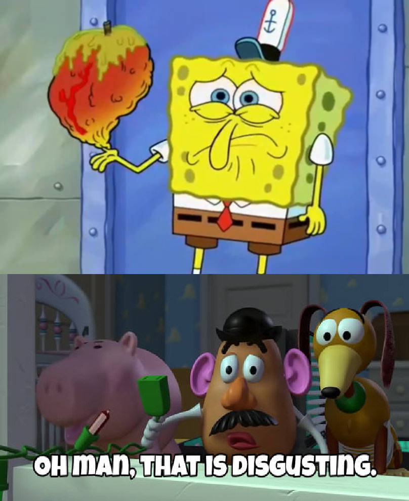 disgusted spongebob