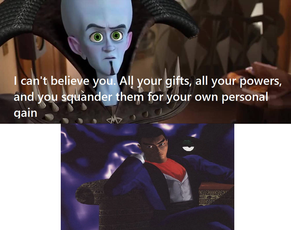 Megamind disappointed in Kazuya Mishima by JasonPictures on DeviantArt