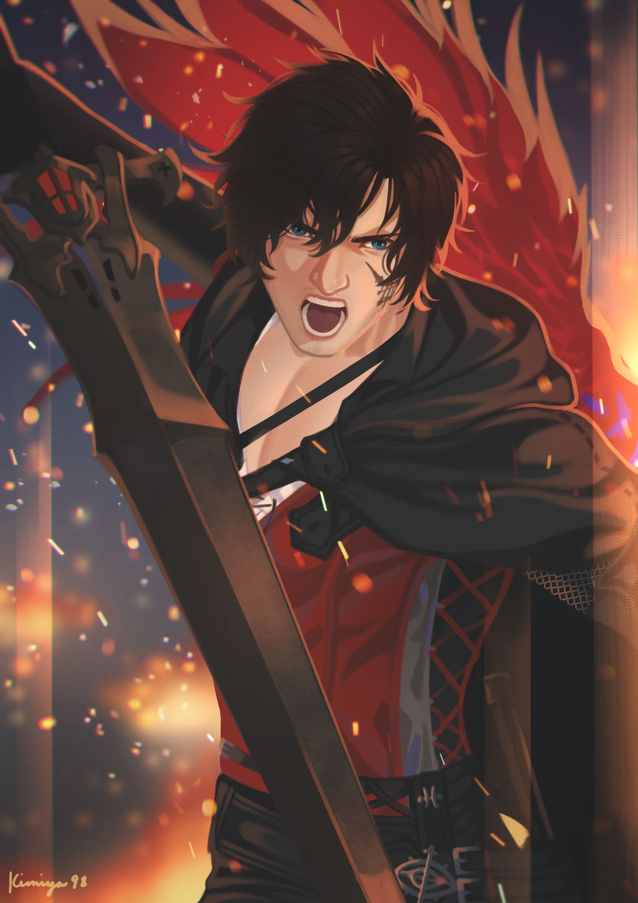 FFXVI - Clive Rosfield's Fiery Vengeance by Kimiya98 on DeviantArt