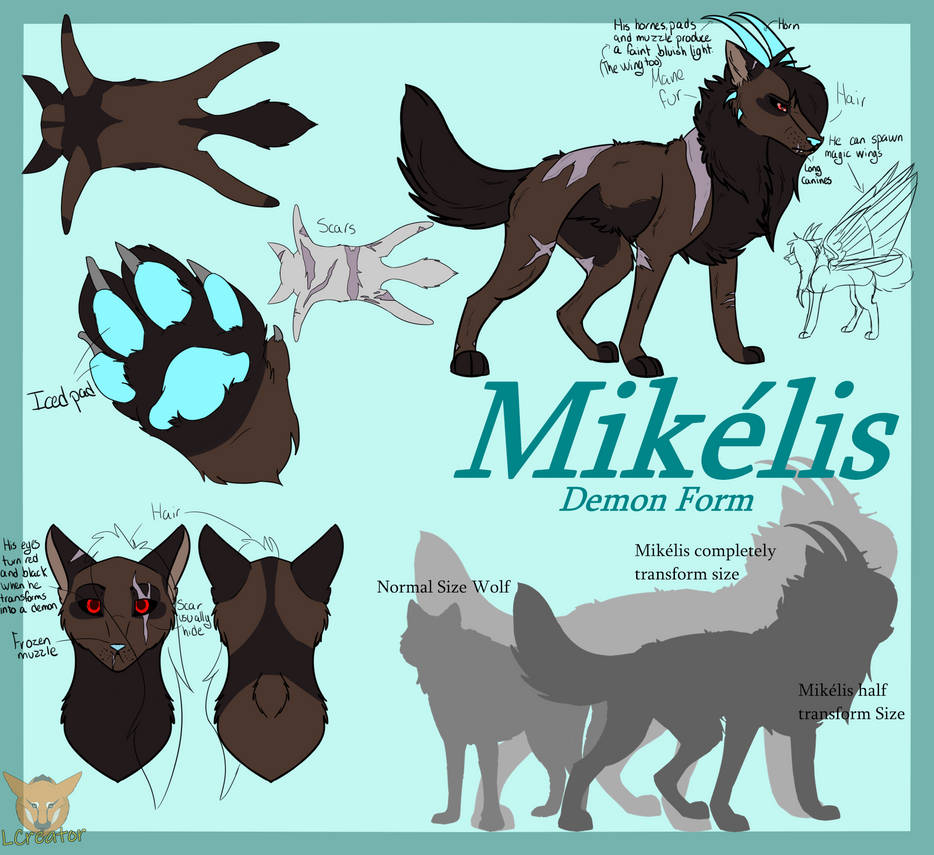 Demon Reference Sheet Mike Ref. Sheet OC Demon Form by LCreator on DeviantArt