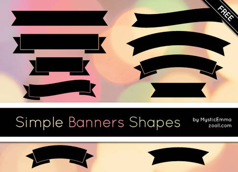 Simple Banners Shapes by MysticEmma