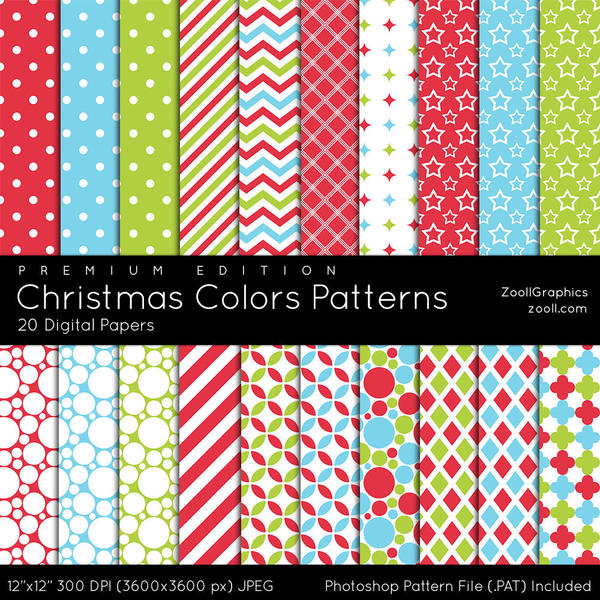 Christmas Colors Patterns - Premium Edition by MysticEmma on DeviantArt
