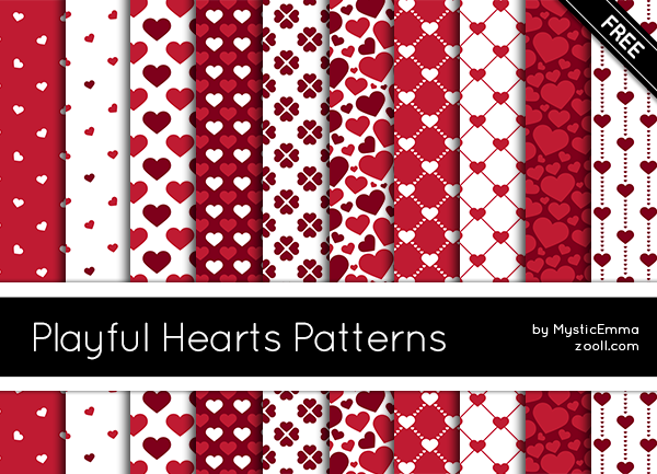 Playful Hearts Patterns