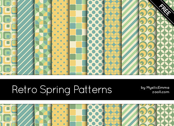 Retro Spring Patterns by MysticEmma on DeviantArt