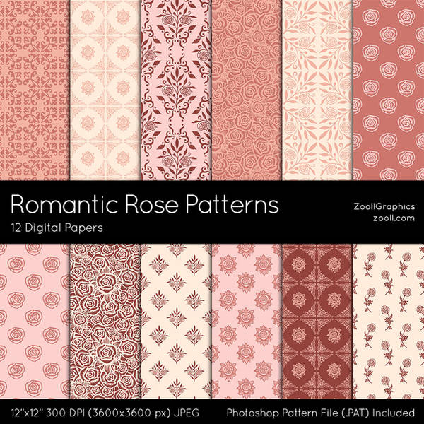 Romantic Rose Patterns by MysticEmma