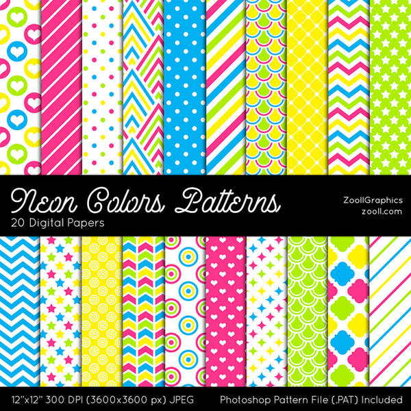 Random Neon Color Patterns Neon Colors Patterns by MysticEmma on DeviantArt