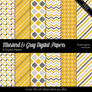 Mustard And Gray Digital Papers