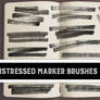 Distressed Marker Brushes