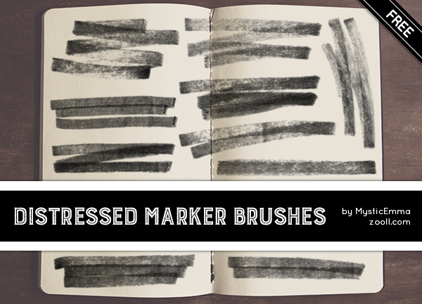 Distressed Marker Brushes