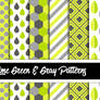 Lime Green And Gray Patterns