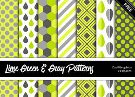 Lime Green And Gray Patterns