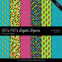 80s 90s Digital Papers