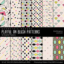 Playful On Blush Patterns