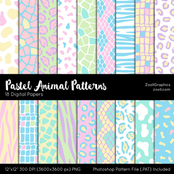 Pastel Animal Patterns