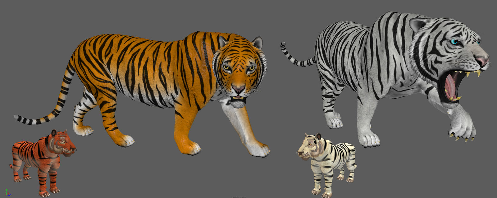 spore Bengal Tiger vs real 3d Bengal Tiger by Evilution90 on