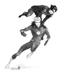 Nightwing and The Flash go go go!