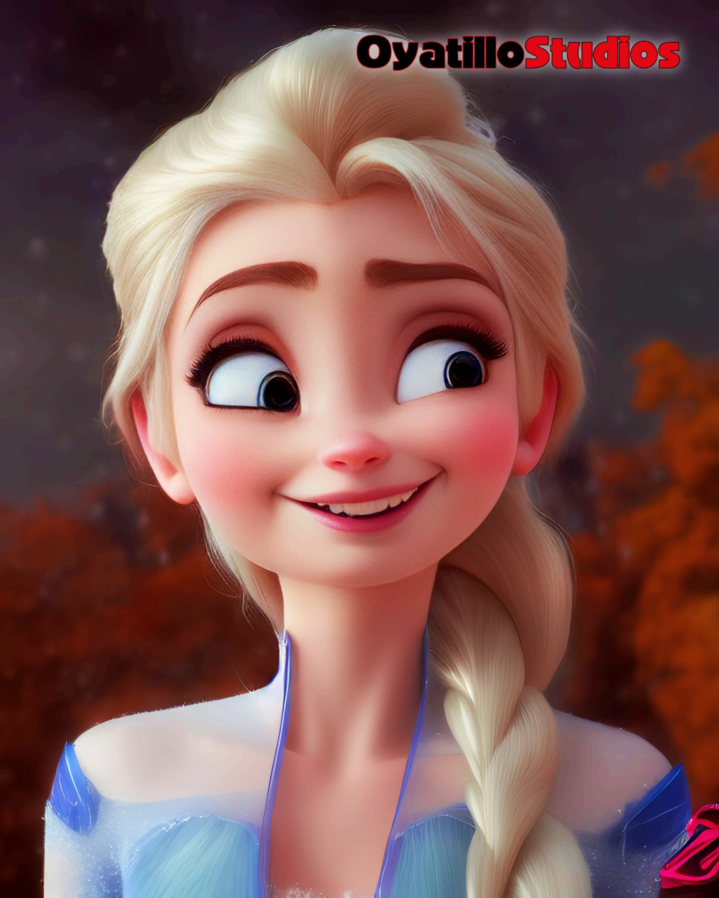 Elsa Front Rofile Frozen Elsa New character by OyatilloStudio on DeviantArt