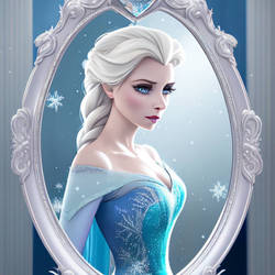 Frozen Elsa looking at his reflection #1