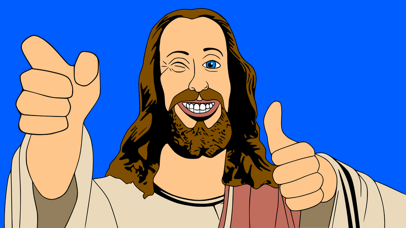 Buddy Christ Illustration