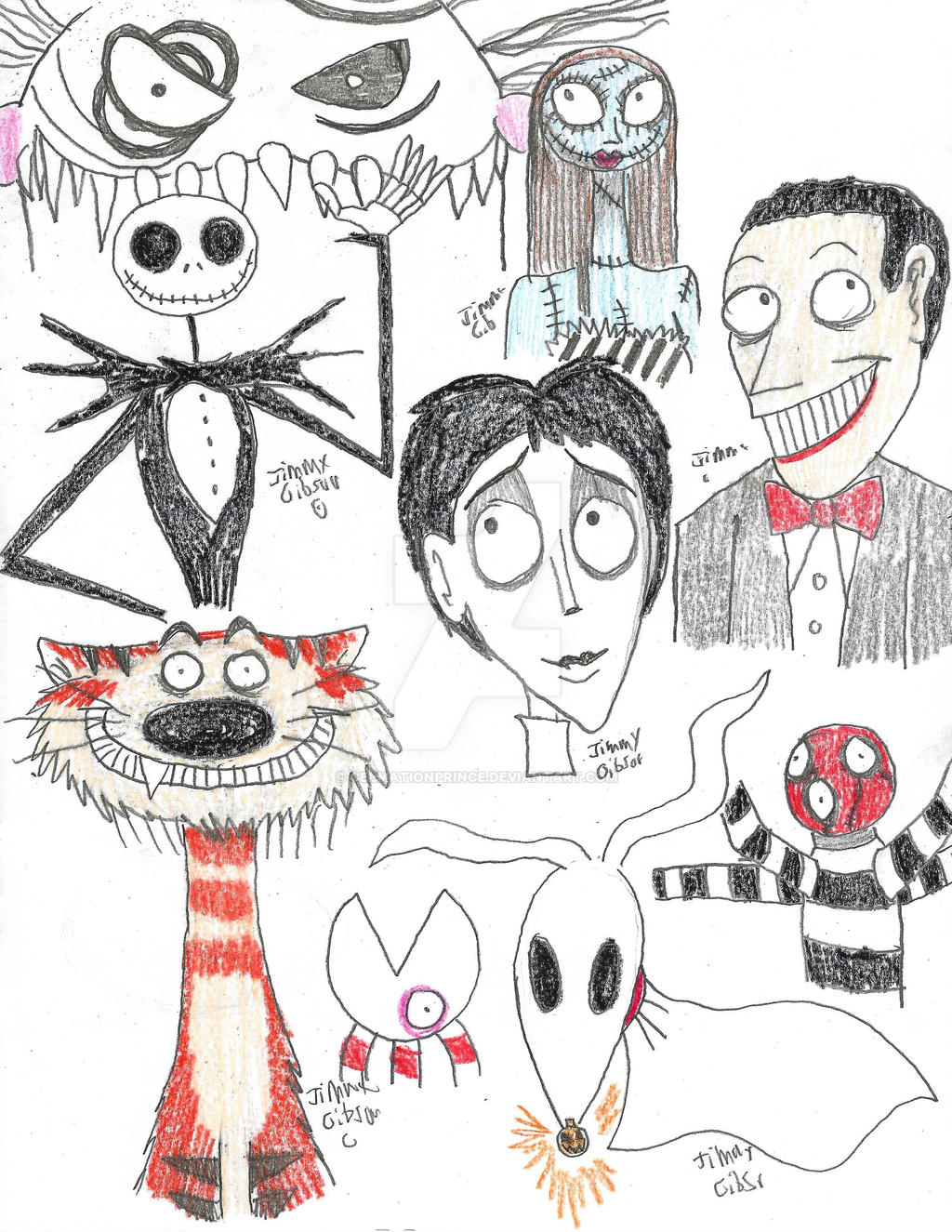 Tim Burton Doodlez by CelmationPrince on DeviantArt
