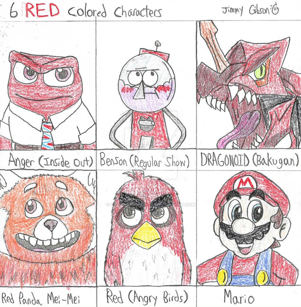 Mixed Reds Characters 6 RED colored character by CelmationPrince on DeviantArt