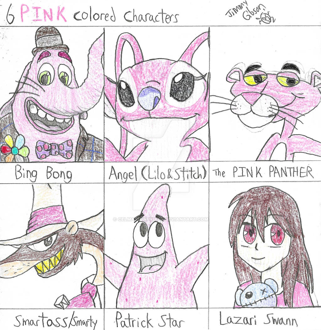 Pink 4 Deviantart 6 PINK colored characters by CelmationPrince on DeviantArt