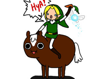Link riding Epona?