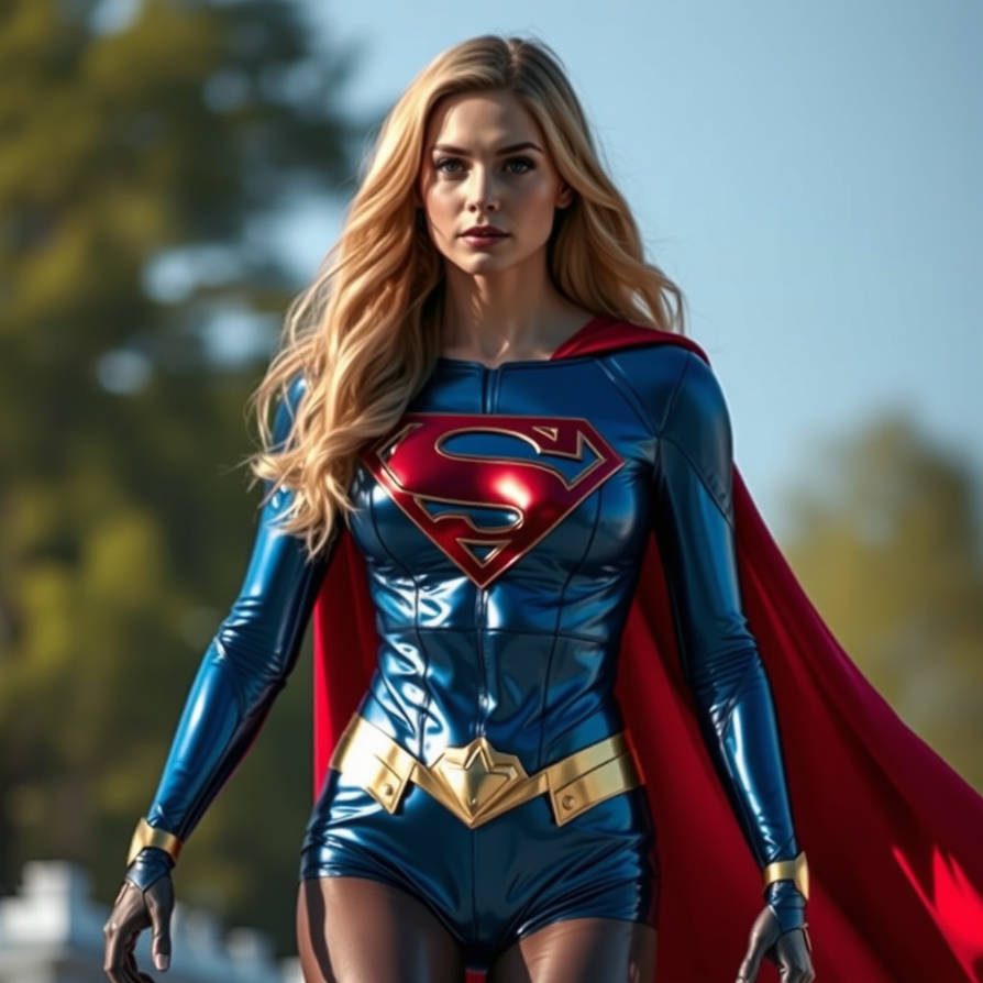 Supergirl lwearing latex 29 by DanielFincannon on DeviantArt