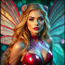 Flora from Winx Club wearing latex 7