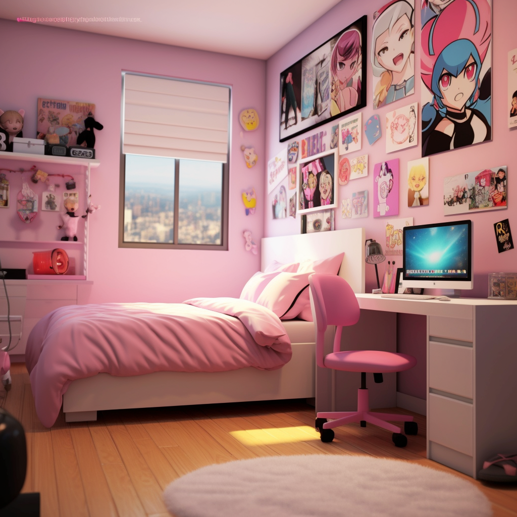 Anime style teen room with anime characte by Aestheticroomdecor on ...