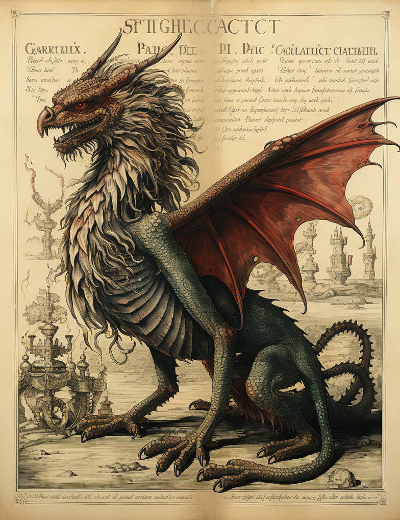 Alchemy Monster An alchemical creature entity from an old grimoire by ...