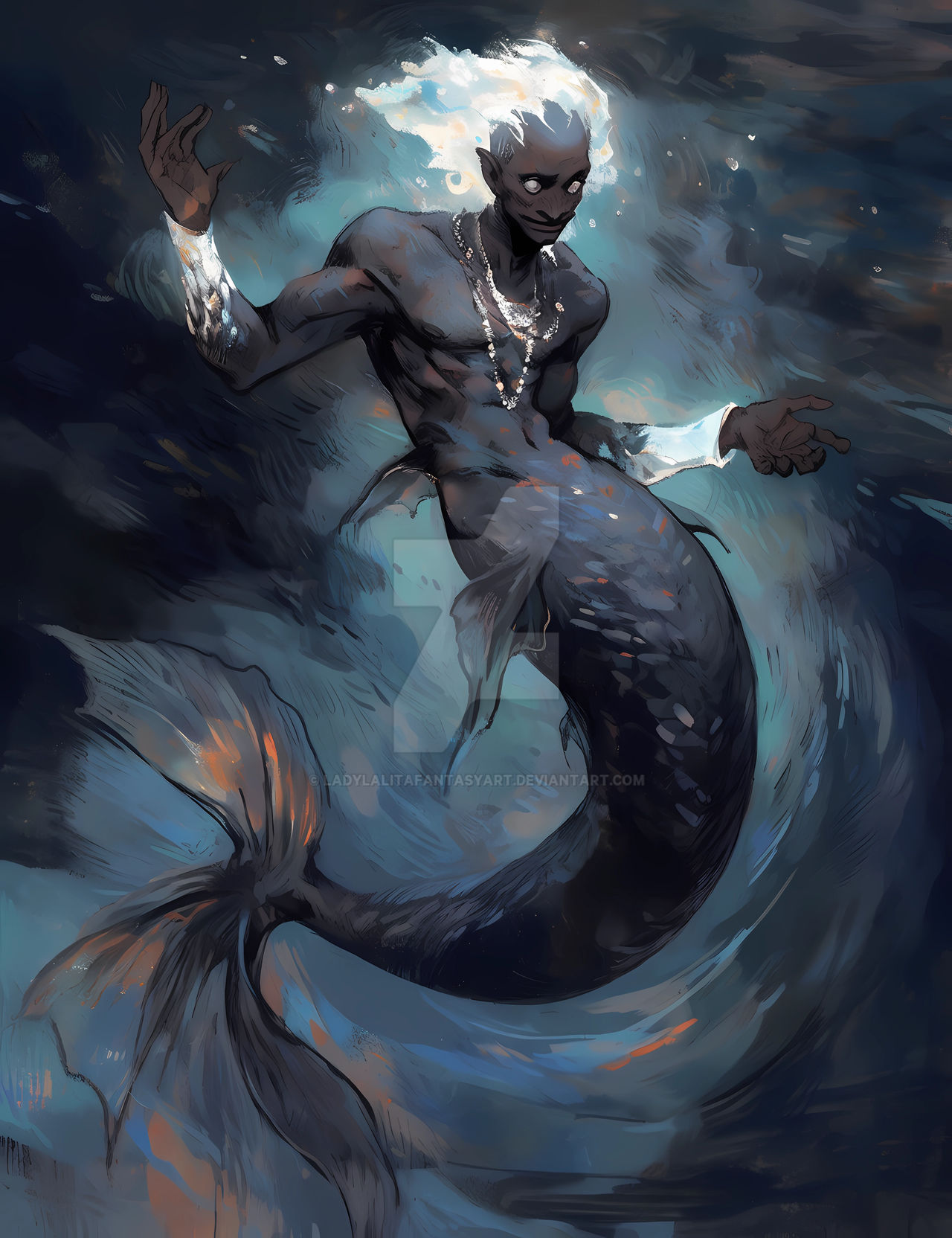 merman by LadyLalitaFantasyArt on DeviantArt