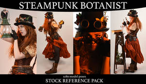 Steampunk Botanist - Fantasy stock model pose pack