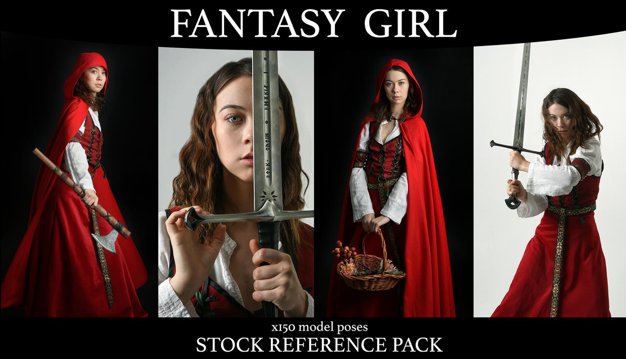 Fantasy Post Reference Fantasy girl - Stock model pose reference pack by faestock on DeviantArt