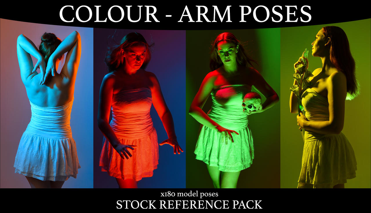 Colourful portraits - Stock model reference pack
