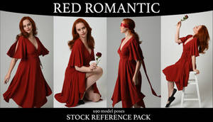 Red Romantic - Stock Model Pose Reference Pack