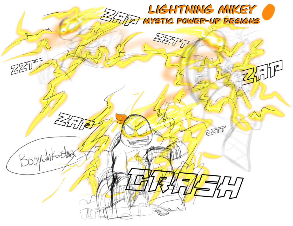Rotp: tmnt, Lightning Mikey Concept Art by IndieYuugure on DeviantArt