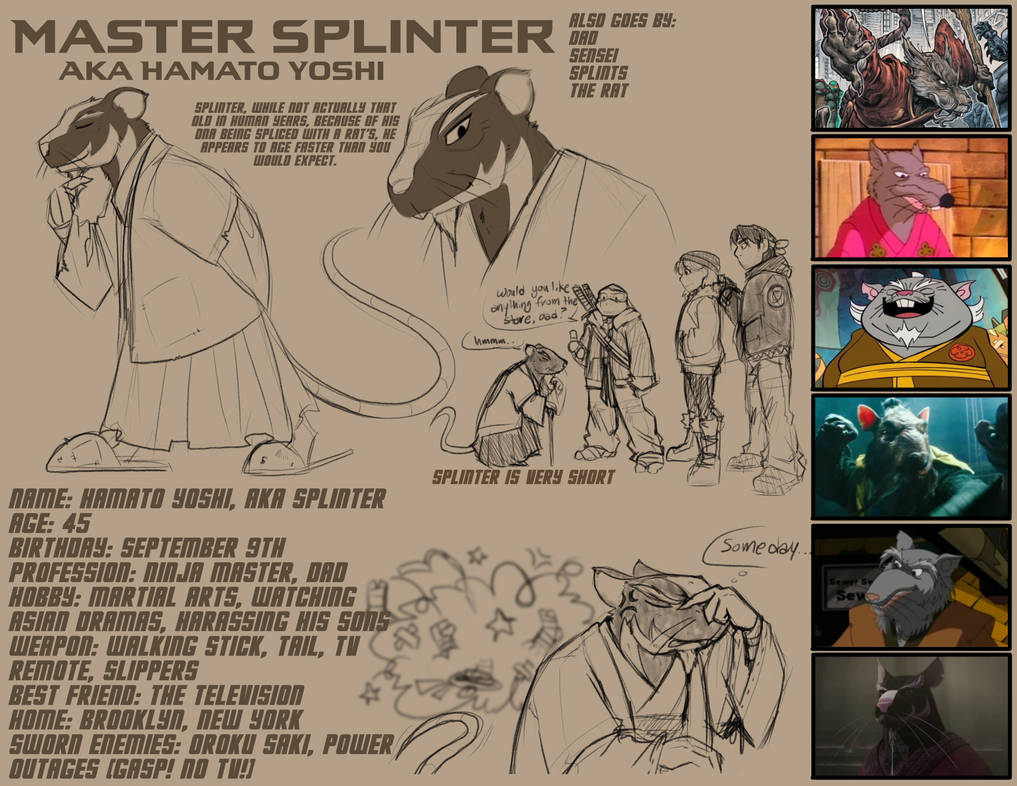 Indie TMNT Character Designs: Master Splinter by IndieYuugure on DeviantArt