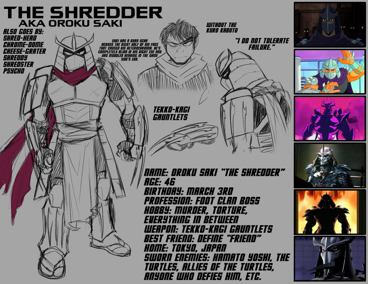 Shredder Tmnt Teenage Mutant Ninja Turtles Design From Ashetee Clothing ::  Behance