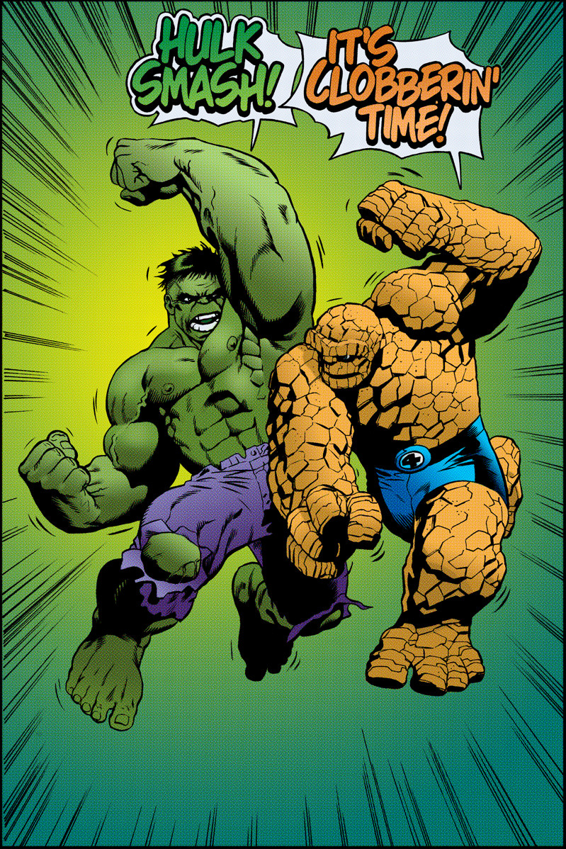 Hulk Thing clash color art