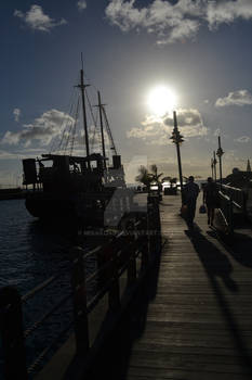 Taking a stroll along the boardwalk