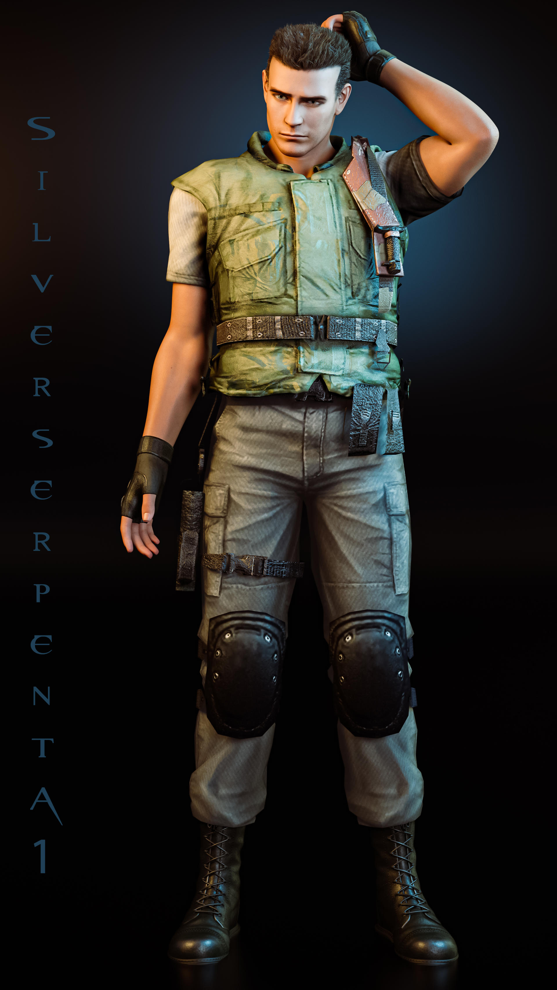 Upscaled Chris Redfield from Resident Evil Remake by SilverSerpentA1 on ...
