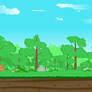 2D forest vector gaming background