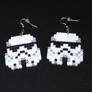 Storm Trooper Earrings - Mini Perler Beads