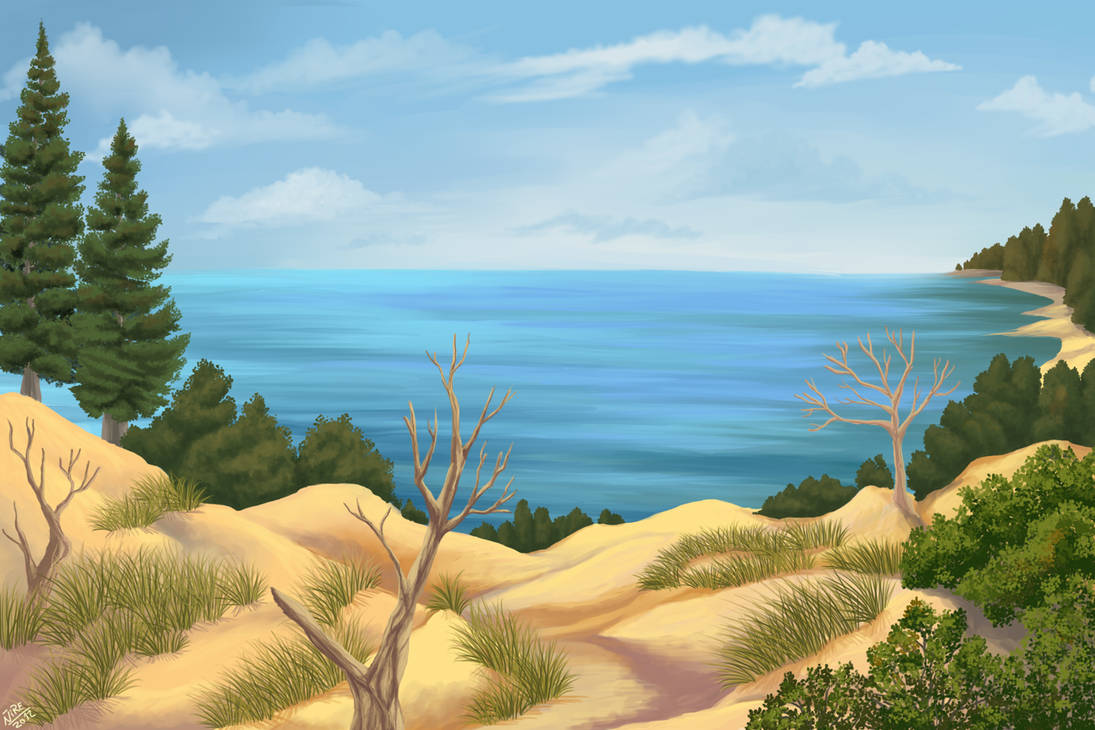 Sand Dunes, lake Superior by Nothofagus-obliqua