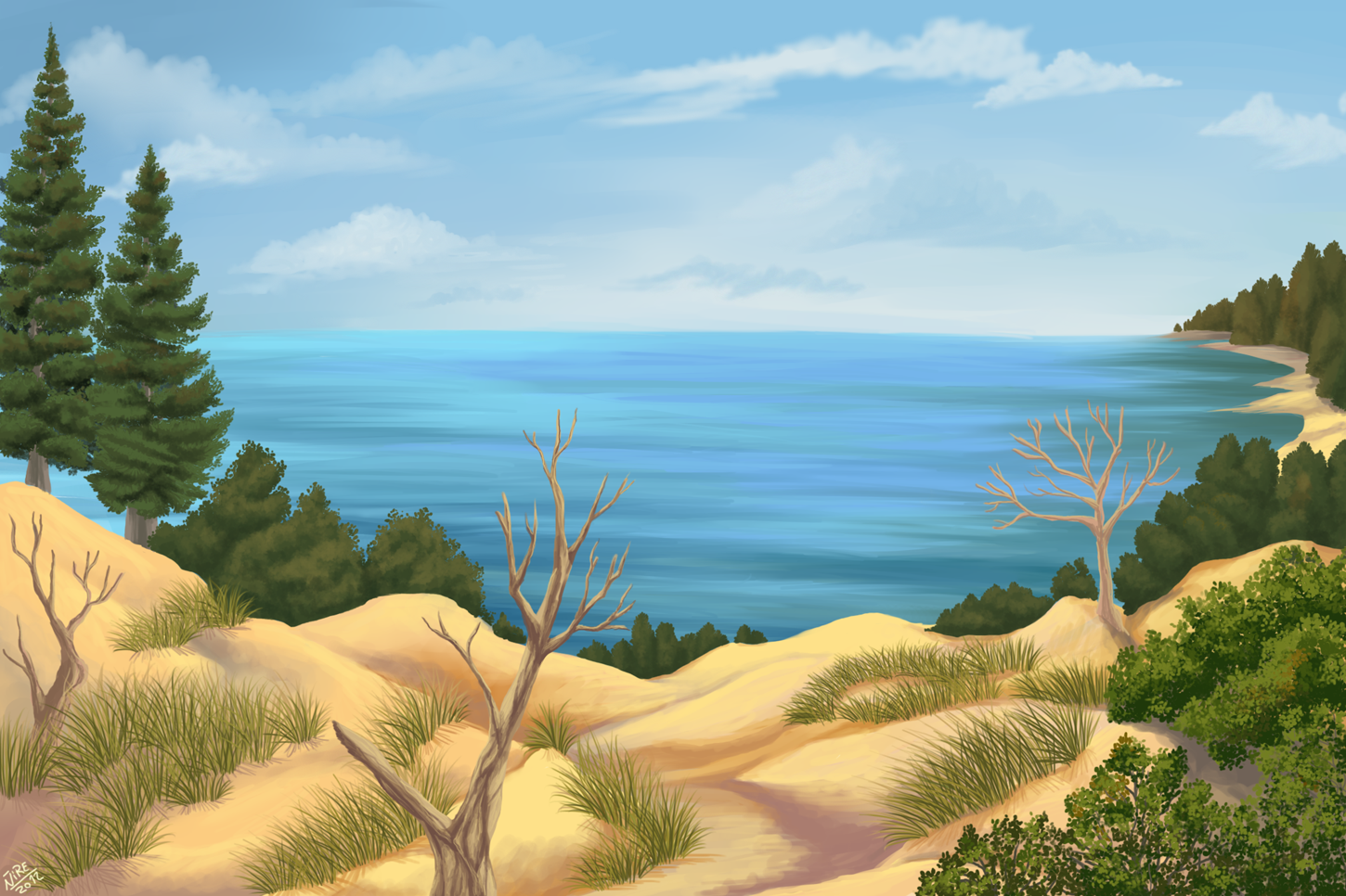 Sand Dunes, lake Superior by Nothofagus-obliqua