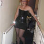 Black PVC corset