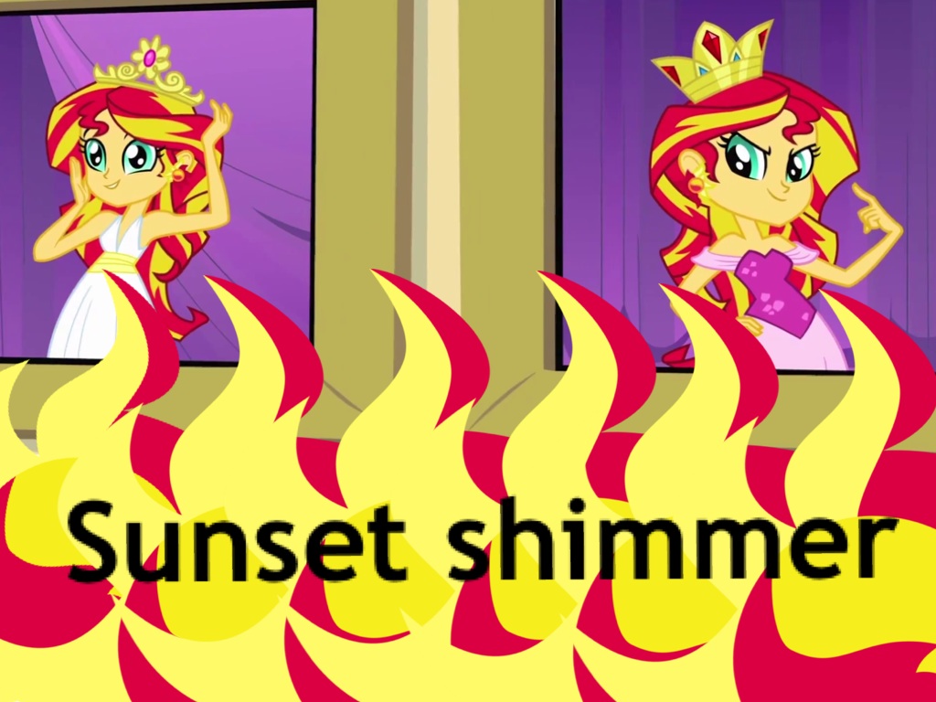 Human Sunset Shimmer Wallpaper