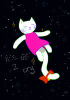 sad space cat