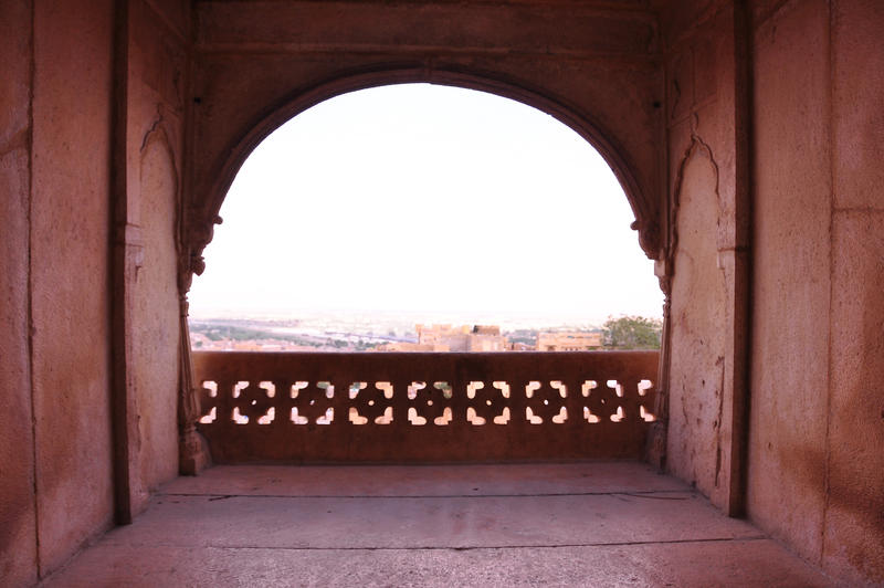 India interior balcony stock